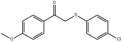 2-[(4-CHLOROPHENYL)SULFANYL]-1-(4-METHOXYPHENYL)-1-ETHANONE Struktur