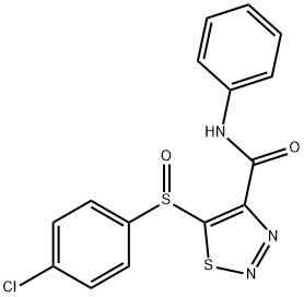 5-[(4-CHLOROPHENYL)SULFINYL]-N-PHENYL-1,2,3-THIADIAZOLE-4-CARBOXAMIDE Struktur