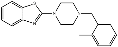 2-[4-(2-METHYLBENZYL)PIPERAZINO]-1,3-BENZOTHIAZOLE Struktur