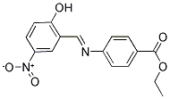 ETHYL 4-([(1E)-(2-HYDROXY-5-NITROPHENYL)METHYLENE]AMINO)BENZOATE Struktur