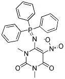 1,3-DIMETHYL-5-NITRO-6-[(1,1,1-TRIPHENYL-LAMBDA5-PHOSPHANYLIDENE)AMINO]-1,2,3,4-TETRAHYDROPYRIMIDINE-2,4-DIONE Struktur