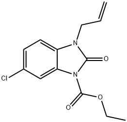 ETHYL 3-ALLYL-6-CHLORO-2-OXO-2,3-DIHYDRO-1H-1,3-BENZIMIDAZOLE-1-CARBOXYLATE Struktur