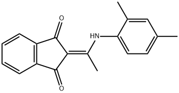 2-(((2,4-DIMETHYLPHENYL)AMINO)ETHYLIDENE)INDANE-1,3-DIONE Struktur