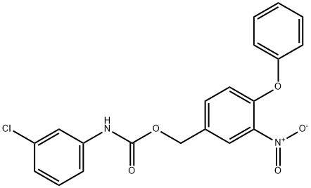 3-NITRO-4-PHENOXYBENZYL N-(3-CHLOROPHENYL)CARBAMATE Struktur