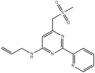 N-ALLYL-6-[(METHYLSULFONYL)METHYL]-2-(2-PYRIDINYL)-4-PYRIMIDINAMINE Struktur