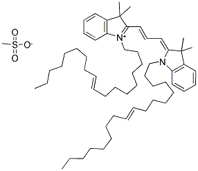 1,1'-DIOLEYL-3,3,3',3'-TETRAMETHYLINDOCARBOCYANINE METHANESULFONATE Struktur