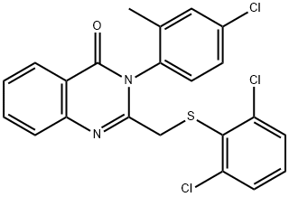 3-(4-CHLORO-2-METHYLPHENYL)-2-([(2,6-DICHLOROPHENYL)SULFANYL]METHYL)-4(3H)-QUINAZOLINONE Struktur