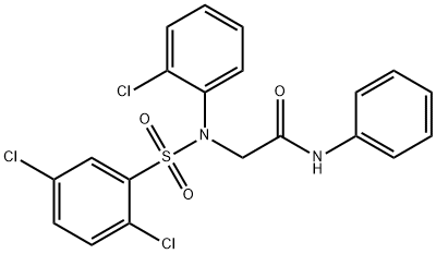 2-(2-CHLORO[(2,5-DICHLOROPHENYL)SULFONYL]ANILINO)-N-PHENYLACETAMIDE Struktur