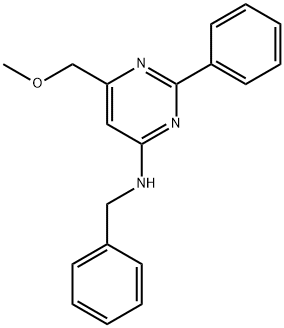 N-BENZYL-6-(METHOXYMETHYL)-2-PHENYL-4-PYRIMIDINAMINE Struktur