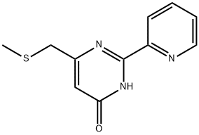 6-[(METHYLSULFANYL)METHYL]-2-(2-PYRIDINYL)-4-PYRIMIDINOL Struktur