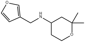 (2,2-DIMETHYL-TETRAHYDRO-PYRAN-4-YL)-FURAN-2-YLMETHYL-AMINE Struktur