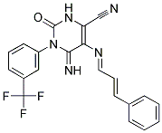 5-(1-AZA-4-PHENYLBUTA-1,3-DIENYL)-4-IMINO-2-OXO-3-(3-(TRIFLUOROMETHYL)PHENYL)-1H-1,3-DIAZINE-6-CARBONITRILE Struktur