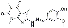 4-HYDROXY-3-METHOXYBENZALDEHYDE (1,3,7-TRIMETHYL-2,6-DIOXO-2,3,6,7-TETRAHYDRO-1H-PURIN-8-YL)HYDRAZONE Struktur