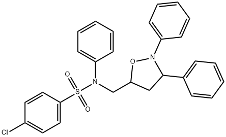 4-CHLORO-N-[(2,3-DIPHENYLTETRAHYDRO-5-ISOXAZOLYL)METHYL]-N-PHENYLBENZENESULFONAMIDE Struktur