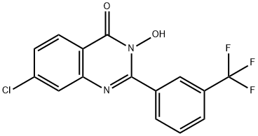 7-CHLORO-3-HYDROXY-2-[3-(TRIFLUOROMETHYL)PHENYL]-4(3H)-QUINAZOLINONE Struktur