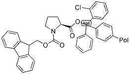 FMOC-PRO-2-CL-TRT RESIN Struktur