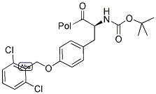 N-T-BOC-O-(2,6-DICHLOROBENZYL)-L-TYROSINE RESIN ESTER Struktur