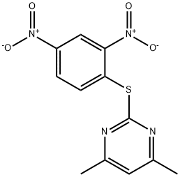 2-(2,4-DINITRO-PHENYLSULFANYL)-4,6-DIMETHYL-PYRIMIDINE Struktur