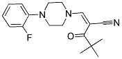 2-(2,2-DIMETHYLPROPANOYL)-3-(4-(2-FLUOROPHENYL)PIPERAZINYL)PROP-2-ENENITRILE Struktur