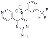 4-(PYRIDIN-4-YL)-5-[3-(TRIFLUOROMETHYL)BENZENESULPHONYL]-2-PYRIMIDINAMINE Struktur