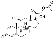 1,4-PREGNADIEN-9-ALPHA-FLUORO-11-BETA, 17,21-TRIOL-3,20-DIONE 21-ACETATE Struktur