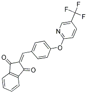 2-((4-(5-(TRIFLUOROMETHYL)-2-PYRIDYLOXY)PHENYL)METHYLENE)INDANE-1,3-DIONE Struktur