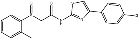 N-[4-(4-CHLOROPHENYL)-1,3-THIAZOL-2-YL]-2-[(2-METHYLPHENYL)SULFINYL]ACETAMIDE Struktur