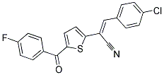 3-(4-CHLOROPHENYL)-2-[5-(4-FLUOROBENZOYL)-2-THIENYL]ACRYLONITRILE Struktur