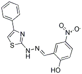 2-HYDROXY-5-NITROBENZALDEHYDE (4-PHENYL-1,3-THIAZOL-2-YL)HYDRAZONE Struktur