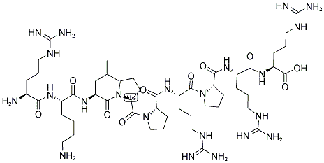 H-ARG-LYS-LEU-PRO-PRO-ARG-PRO-ARG-ARG-NH2 Struktur