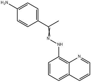 1-(4-AMINOPHENYL)-1-ETHANONE N-(8-QUINOLINYL)HYDRAZONE Struktur