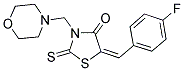 (5E)-5-(4-FLUOROBENZYLIDENE)-3-(MORPHOLIN-4-YLMETHYL)-2-THIOXO-1,3-THIAZOLIDIN-4-ONE Struktur