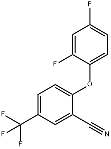 2-(2,4-DIFLUOROPHENOXY)-5-(TRIFLUOROMETHYL)BENZENECARBONITRILE Struktur