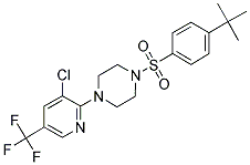 1-((4-(TERT-BUTYL)PHENYL)SULFONYL)-4-(3-CHLORO-5-(TRIFLUOROMETHYL)(2-PYRIDYL))PIPERAZINE Struktur