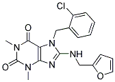 7-(2-CHLOROBENZYL)-8-[(2-FURYLMETHYL)AMINO]-1,3-DIMETHYL-3,7-DIHYDRO-1H-PURINE-2,6-DIONE Struktur