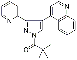 3-(PYRIDIN-2-YL)-4-(QUINOLIN-4-YL)-1-(TERT-BUTYLCARBONYL)PYRAZOLE Struktur