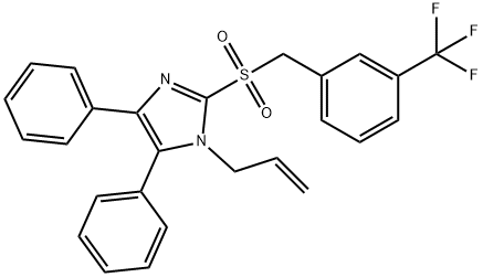 1-ALLYL-4,5-DIPHENYL-1H-IMIDAZOL-2-YL 3-(TRIFLUOROMETHYL)BENZYL SULFONE Struktur