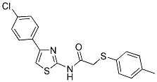 N-[4-(4-CHLOROPHENYL)-1,3-THIAZOL-2-YL]-2-[(4-METHYLPHENYL)SULFANYL]ACETAMIDE Struktur