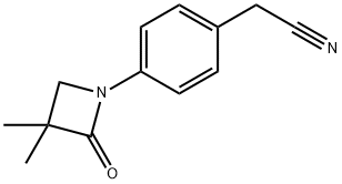 2-[4-(3,3-DIMETHYL-2-OXO-1-AZETANYL)PHENYL]ACETONITRILE Struktur