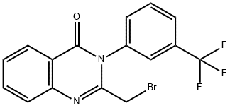 2-BROMOMETHYL-3-(3-TRIFLUOROMETHYL-PHENYL)-3H-QUINAZOLIN-4-ONE Struktur