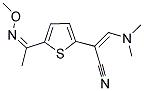 3-(DIMETHYLAMINO)-2-[5-(METHOXYETHANIMIDOYL)-2-THIENYL]ACRYLONITRILE Struktur