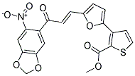 METHYL 3-(5-[3-(6-NITRO-1,3-BENZODIOXOL-5-YL)-3-OXOPROP-1-ENYL]-2-FURYL)THIOPHENE-2-CARBOXYLATE Struktur