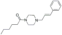 1-(4-(3-PHENYLPROP-2-ENYL)PIPERAZINYL)HEXAN-1-ONE Struktur