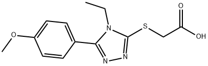 [4-ETHYL-5-(4-METHOXY-PHENYL)-4H-[1,2,4]TRIAZOL-3-YLSULFANYL]-ACETIC ACID Struktur