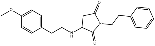 3-{[2-(4-METHOXYPHENYL)ETHYL]AMINO}-1-(2-PHENYLETHYL)PYRROLIDINE-2,5-DIONE Struktur