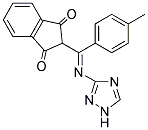 2-(2-(3H-2,3,5-TRIAZOLYL)-2-AZA-1-(4-METHYLPHENYL)VINYL)INDANE-1,3-DIONE Struktur