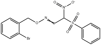 2-NITRO-2-(PHENYLSULFONYL)ACETALDEHYDE O-(2-BROMOBENZYL)OXIME Struktur