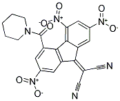 2-[2,4,7-TRINITRO-5-(PIPERIDINOCARBONYL)-9H-FLUOREN-9-YLIDEN]MALONONITRILE Struktur