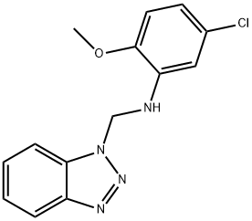 N-(1H-1,2,3-BENZOTRIAZOL-1-YLMETHYL)-5-CHLORO-2-METHOXYANILINE Struktur