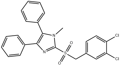 2-[(3,4-DICHLOROBENZYL)SULFONYL]-1-METHYL-4,5-DIPHENYL-1H-IMIDAZOLE Struktur